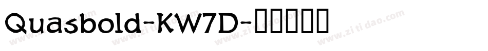 Quasbold-KW7D字体转换
