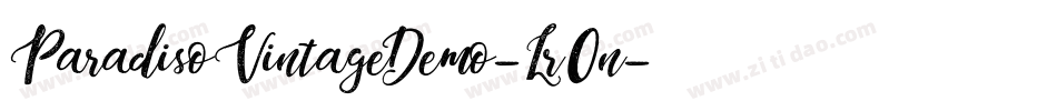 ParadisoVintageDemo-Lr0n字体转换