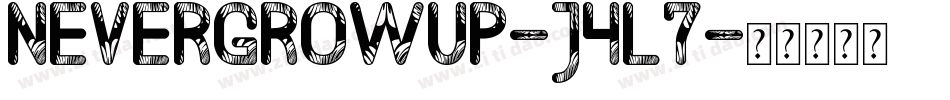 NeverGrowUp-J4l7字体转换