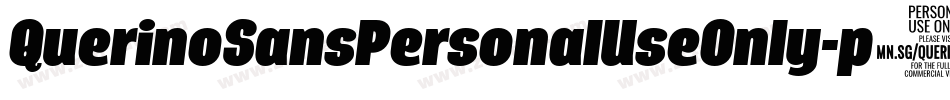 QuerinoSansPersonalUseOnly-p7g2O字体转换