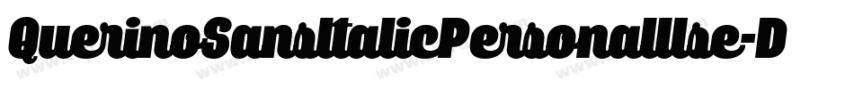 QuerinoSansItalicPersonalUse-DOYPR字体转换