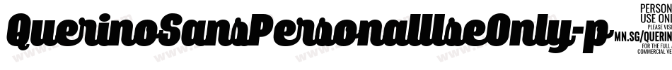 QuerinoSansPersonalUseOnly-p7g2O字体转换