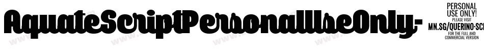 AquateScriptPersonalUseOnly-4BBdp字体转换