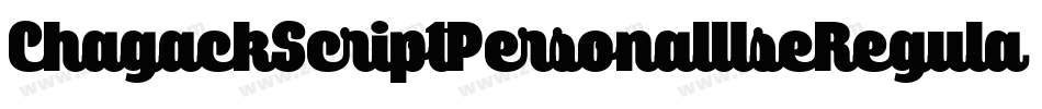ChagackScriptPersonalUseRegular-oWBx字体转换