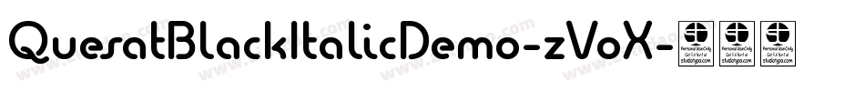 QuesatBlackItalicDemo-zVoX字体转换