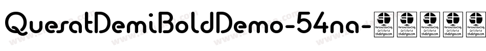 QuesatDemiBoldDemo-54na字体转换