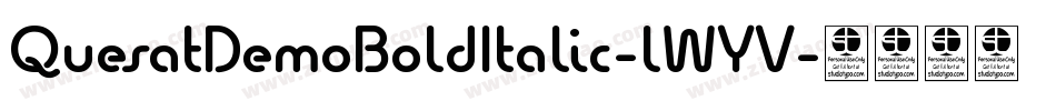 QuesatDemoBoldItalic-lWYV字体转换