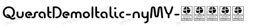 QuesatDemoItalic-nyMY字体转换