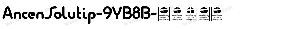 AncenSolutip-9YB8B字体转换