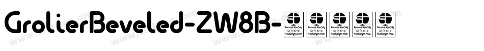 GrolierBeveled-ZW8B字体转换 GrolierBeveled-ZW8B字体转换