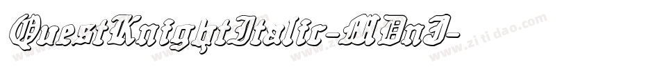 QuestKnightItalic-MDnJ字体转换