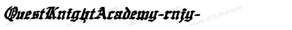 QuestKnightAcademy-rnjy字体转换