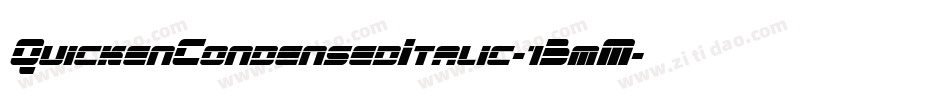 QuickenCondensedItalic-1BmM字体转换