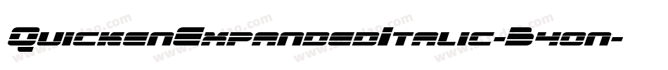 QuickenExpandedItalic-B4on字体转换