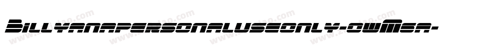 Billyanapersonaluseonly-owM6a字体转换