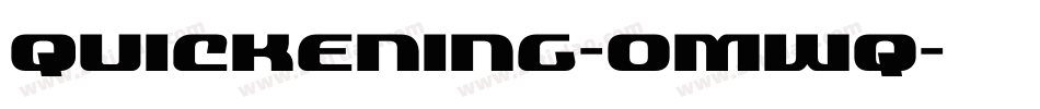 Quickening-omwq字体转换