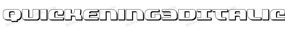 Quickening3DItalic-03Wr字体转换