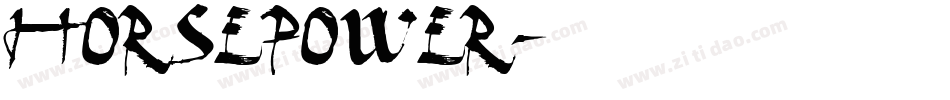 Horsepower字体转换