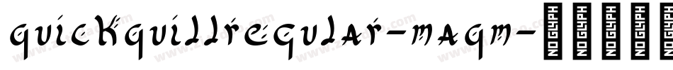 QuickquillRegular-maqm字体转换
