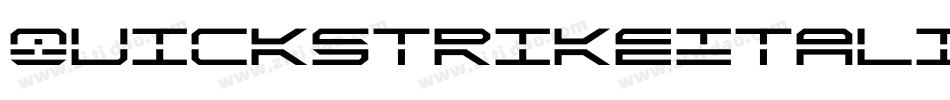 QuickstrikeItalic-8pvM字体转换