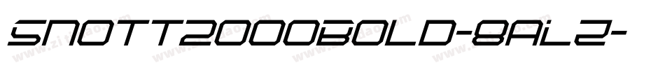 Snott2000Bold-8aLz字体转换