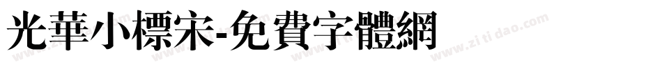 光华小标宋字体转换