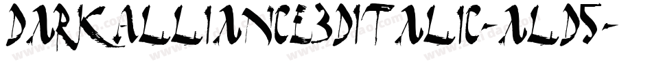 DarkAlliance3DItalic-alD5字体转换