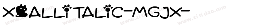 XballItalic-MGJx字体转换