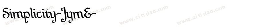 Simplicity-JymE字体转换