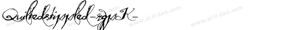 Quiltedstippled-rgpK字体转换