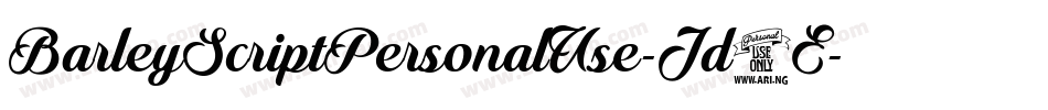 BarleyScriptPersonalUse-Jd3E字体转换