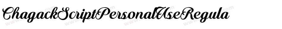 ChagackScriptPersonalUseRegular-oWBx字体转换