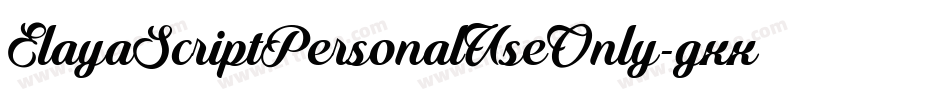 ElayaScriptPersonalUseOnly-gxxR3字体转换