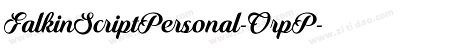 FalkinScriptPersonal-OrpP字体转换