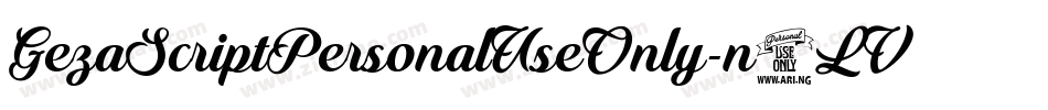 GezaScriptPersonalUseOnly-n9LV字体转换