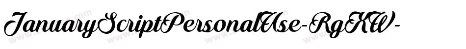JanuaryScriptPersonalUse-RgXW字体转换