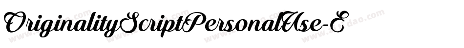 OriginalityScriptPersonalUse-Emqn字体转换