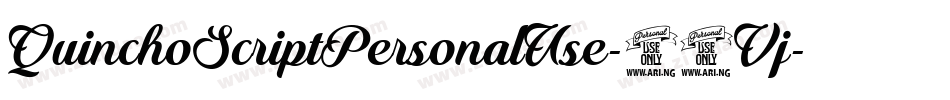 QuinchoScriptPersonalUse-16Vj字体转换