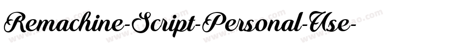 Remachine-Script-Personal-Use字体转换