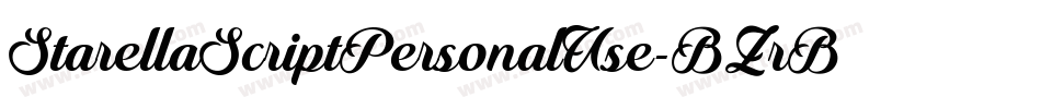 StarellaScriptPersonalUse-BZrB字体转换