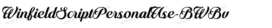 WinfieldScriptPersonalUse-BWBv5字体转换