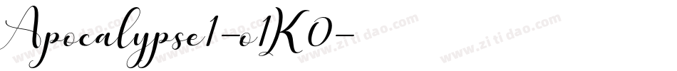 Apocalypse1-o1K0字体转换 Apocalypse1-o1K0字体转换