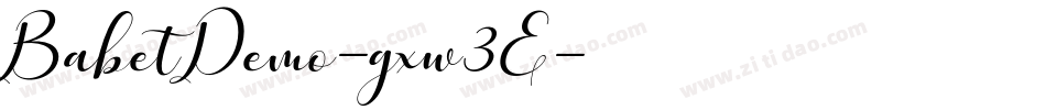 BabetDemo-gxw3E字体转换