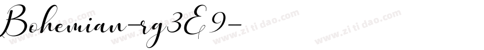Bohemian-rg3E9字体转换