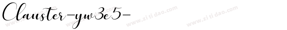 Clauster-yw3e5字体转换