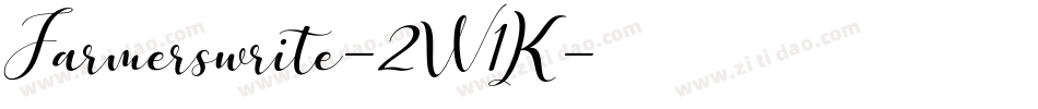 Farmerswrite-2W1K字体转换 Farmerswrite-2W1K字体转换