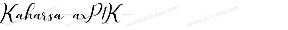 Kaharsa-axP1K字体转换