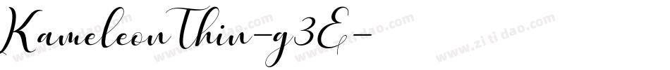 KameleonThin-g3E字体转换 KameleonThin-g3E字体转换