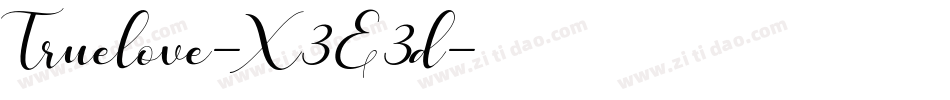 Truelove-X3E3d字体转换