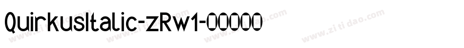 QuirkusItalic-zRw1字体转换